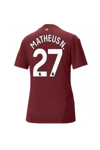 Manchester City Matheus Nunes #27 Jalkapallovaatteet Naisten Kolmaspaita 2024-25 Lyhythihainen